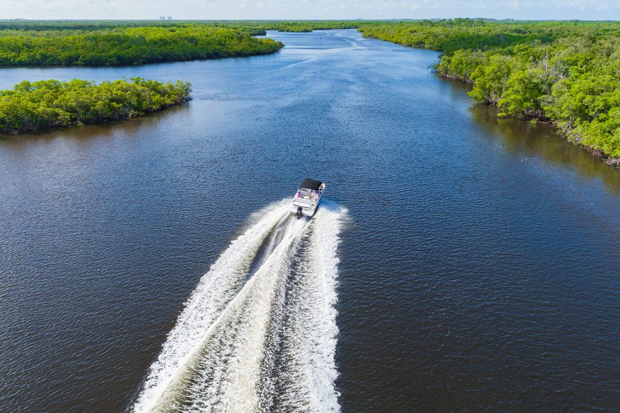 Naples, FL Insurance - Boat Out in a Mangrove in Florida